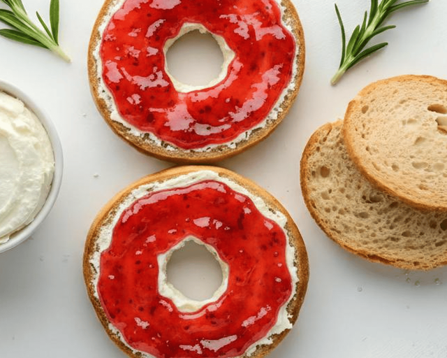 Roll with Cream Cheese & Jelly.