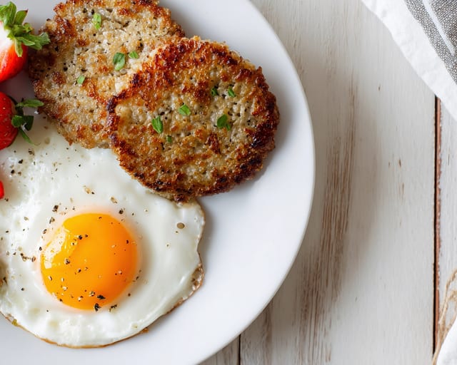 2 Eggs with Sausage.
